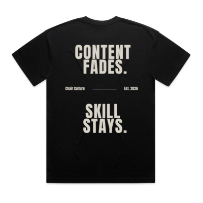 "Content Fades" Oversized Tee - Cream Print Thumbnail
